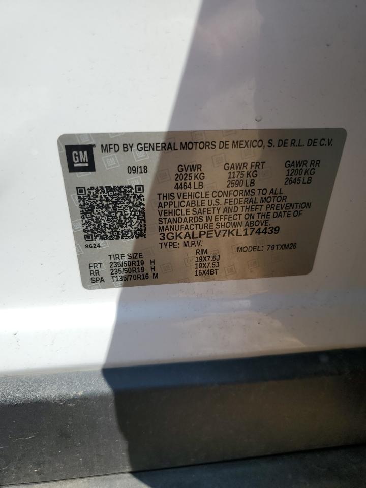 2019 GMC Terrain Slt VIN: 3GKALPEV7KL174439 Lot: 69307385