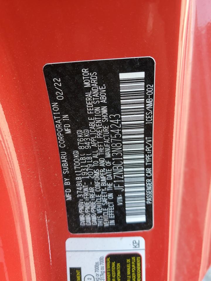 2022 Toyota Gr 86 VIN: JF1ZNBC13N8754243 Lot: 70389555