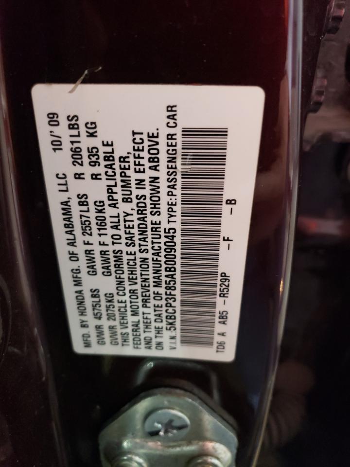 2010 Honda Accord Exl VIN: 5KBCP3F85AB009045 Lot: 69838915