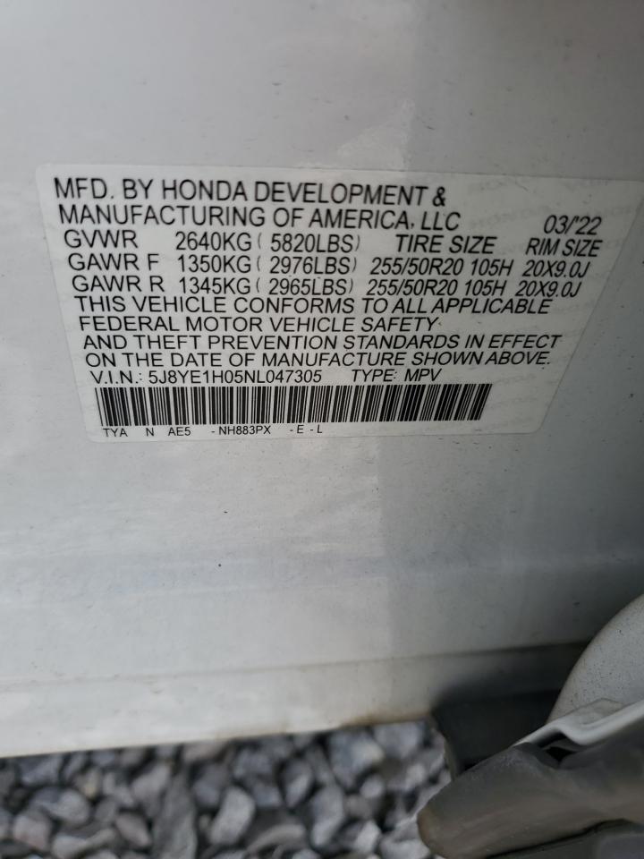 2022 Acura Mdx A-Spec VIN: 5J8YE1H05NL047305 Lot: 70502045