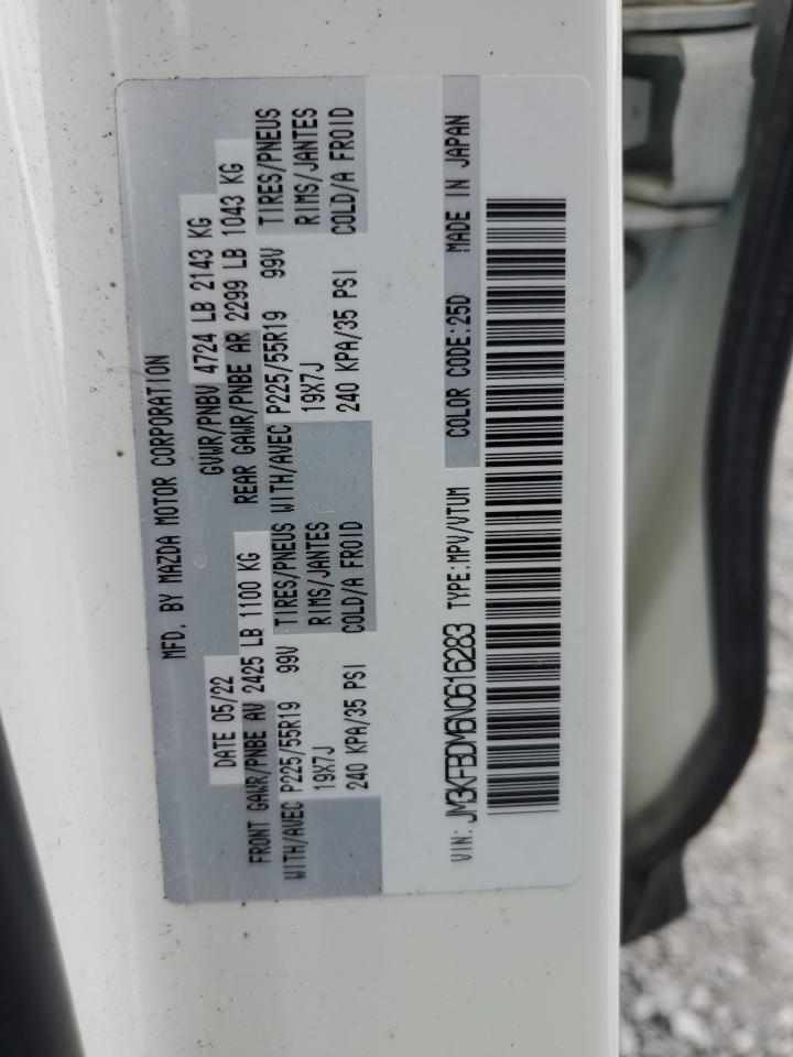 2022 Mazda Cx-5 Premium VIN: JM3KFBDM6N0616283 Lot: 68622075