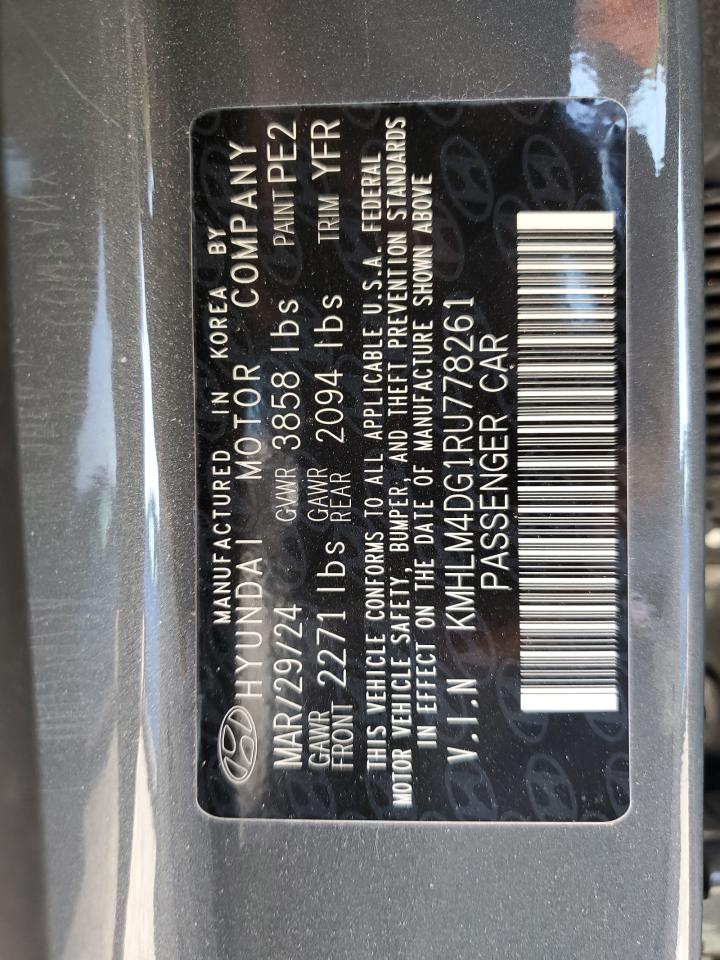 2024 Hyundai Elantra Sel VIN: KMHLM4DG1RU778261 Lot: 69681345