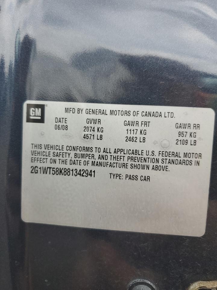 2G1WT58K881342941 2008 Chevrolet Impala Lt