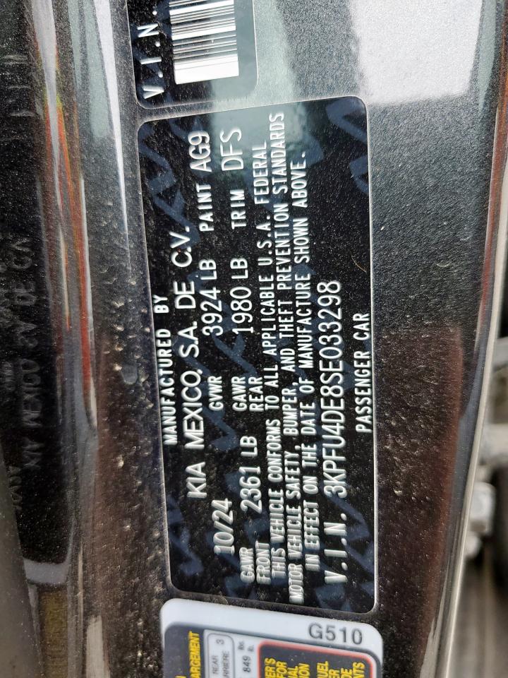 2025 Kia K4 Ex VIN: 3KPFU4DE8SE033298 Lot: 71036085