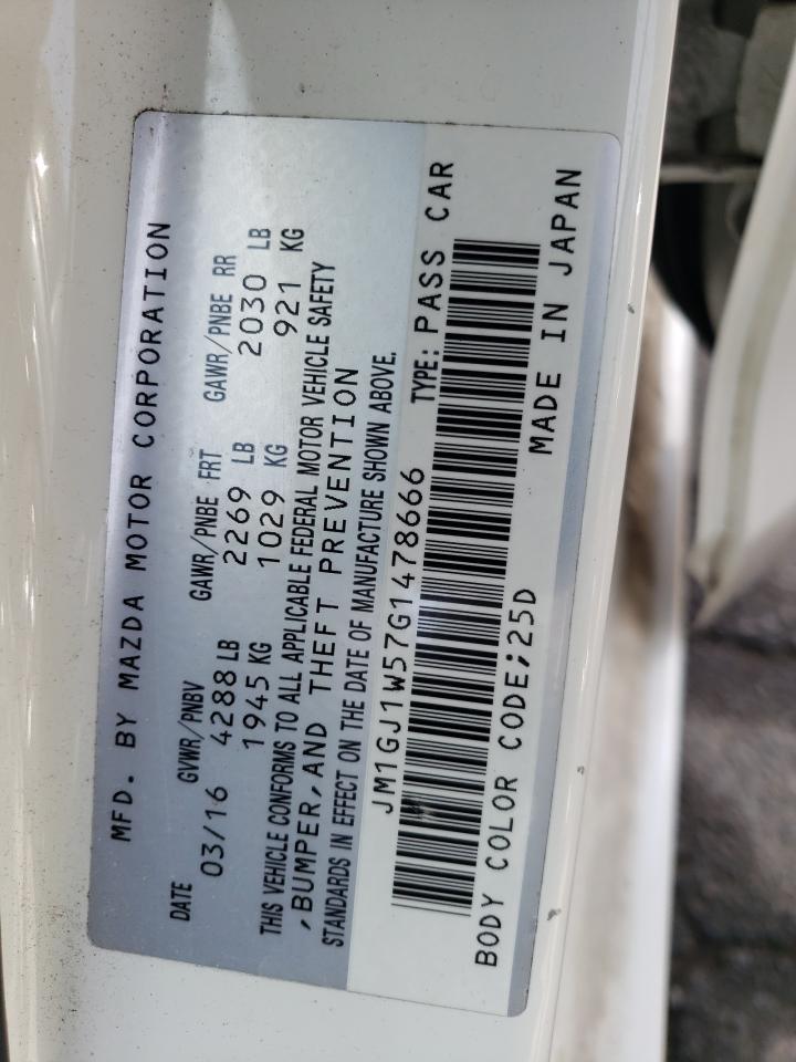 2016 Mazda 6 Grand Touring VIN: JM1GJ1W57G1478666 Lot: 63683275