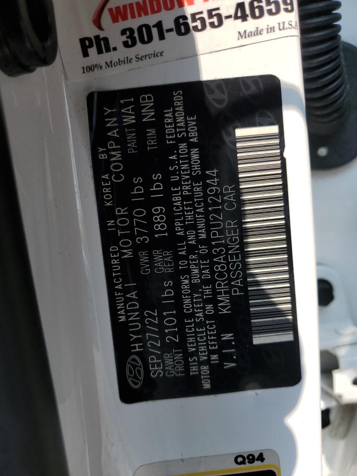 2023 Hyundai Venue Sel VIN: KMHRC8A31PU212944 Lot: 67980285