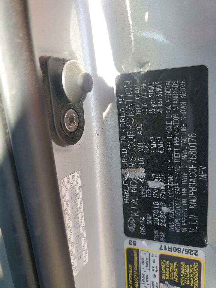 2015 Kia Sportage Lx VIN: KNDPB3AC0F7680176 Lot: 69382405