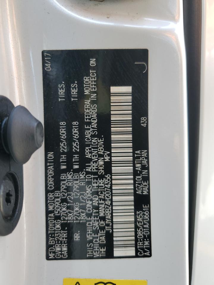 2017 Lexus Nx 200T Base VIN: JTJYARBZ4H2074356 Lot: 69889455