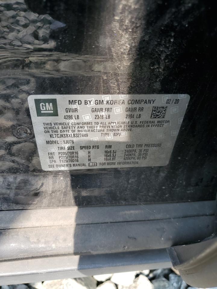 2020 Chevrolet Trax Ls VIN: KL7CJKSBXLB327449 Lot: 67562015