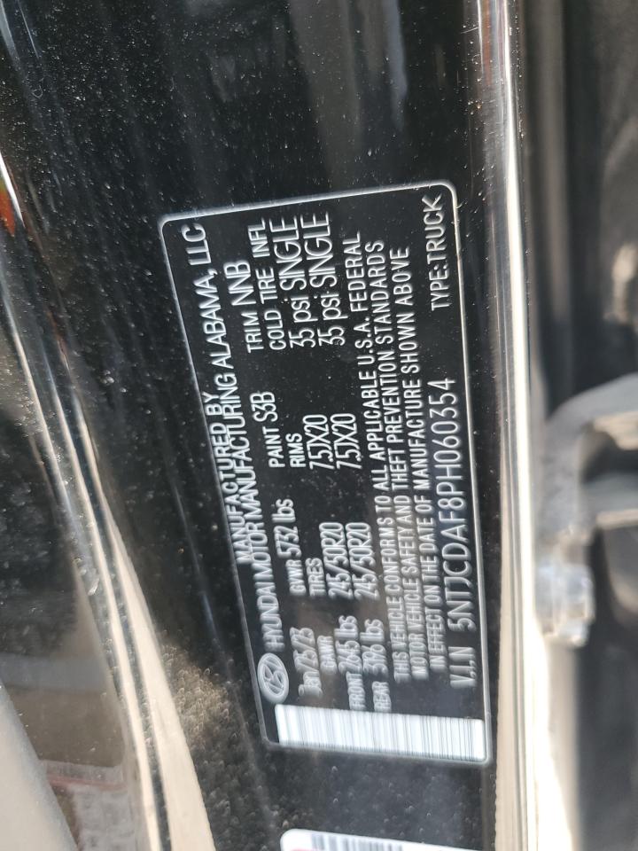 2023 Hyundai Santa Cruz Night VIN: 5NTJCDAF8PH060354 Lot: 66667445