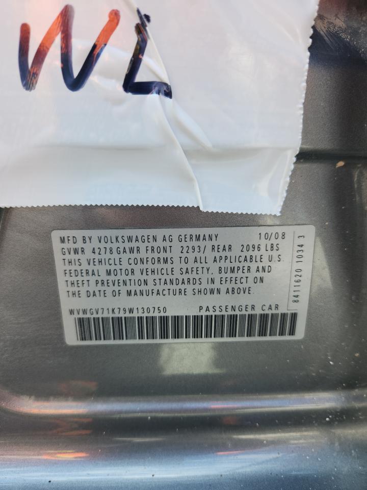 2009 Volkswagen Gti VIN: WVWGV71K79W130750 Lot: 70213085