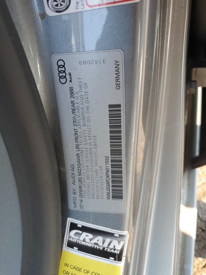 2015 Audi A7 Prestige VIN: WAU2GAFCXFN011592 Lot: 69251755