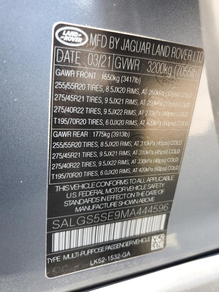 SALGS5SE9MA444596 2021 Land Rover Range Rover Westminster Edition