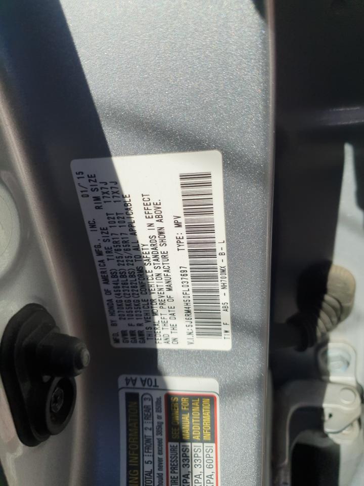 2015 Honda Cr-V Ex VIN: 5J6RM4H50FL037697 Lot: 68905505