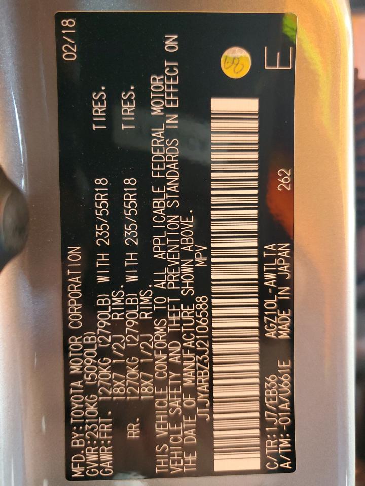 2018 Lexus Nx 300 Base VIN: JTJYARBZ3J2106588 Lot: 69928355