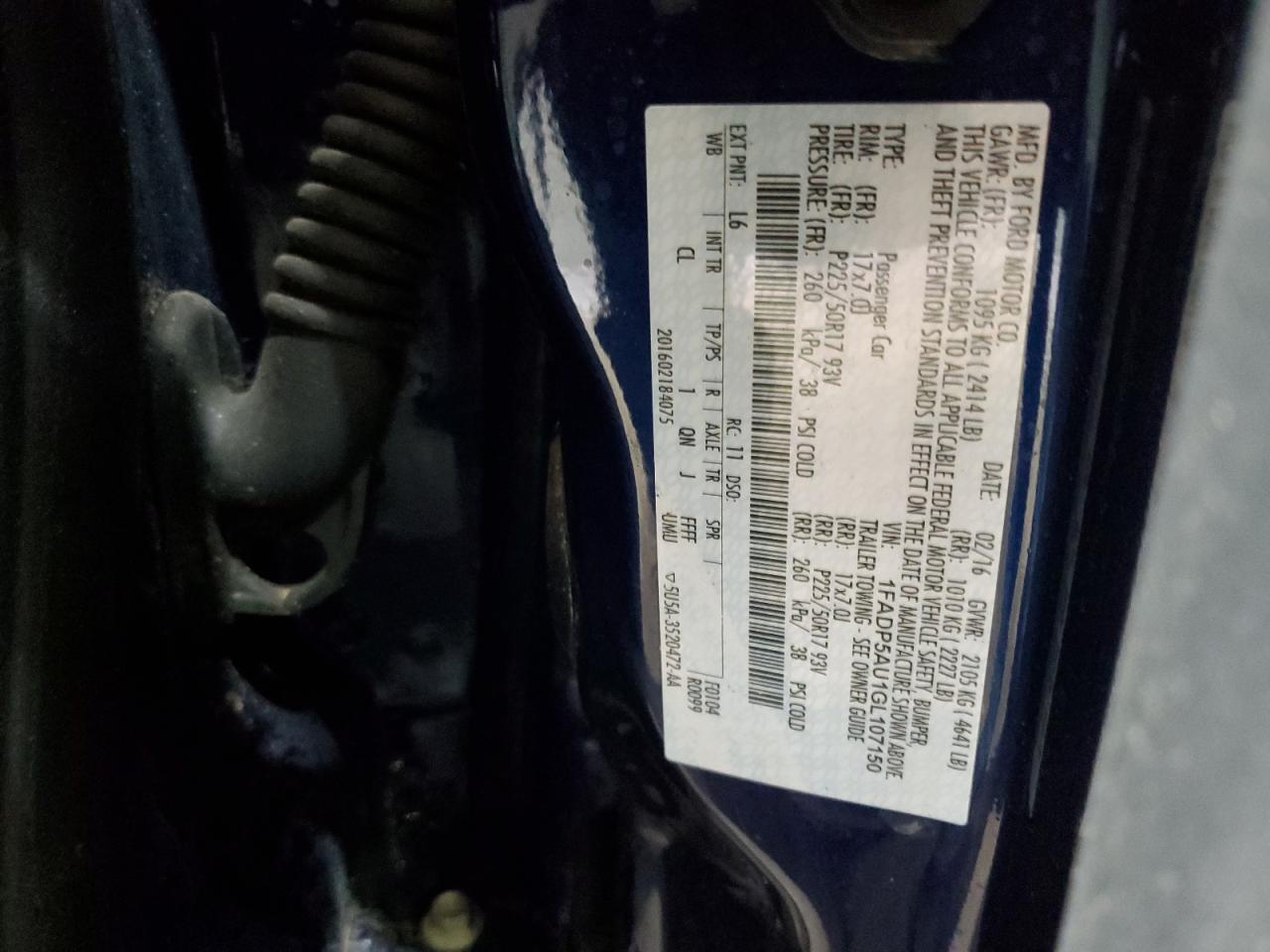 2016 Ford C-Max Se VIN: 1FADP5AU1GL107150 Lot: 68319335