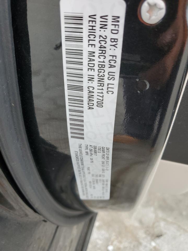 2022 Chrysler Pacifica Touring L VIN: 2C4RC1BG3NR117700 Lot: 67019345