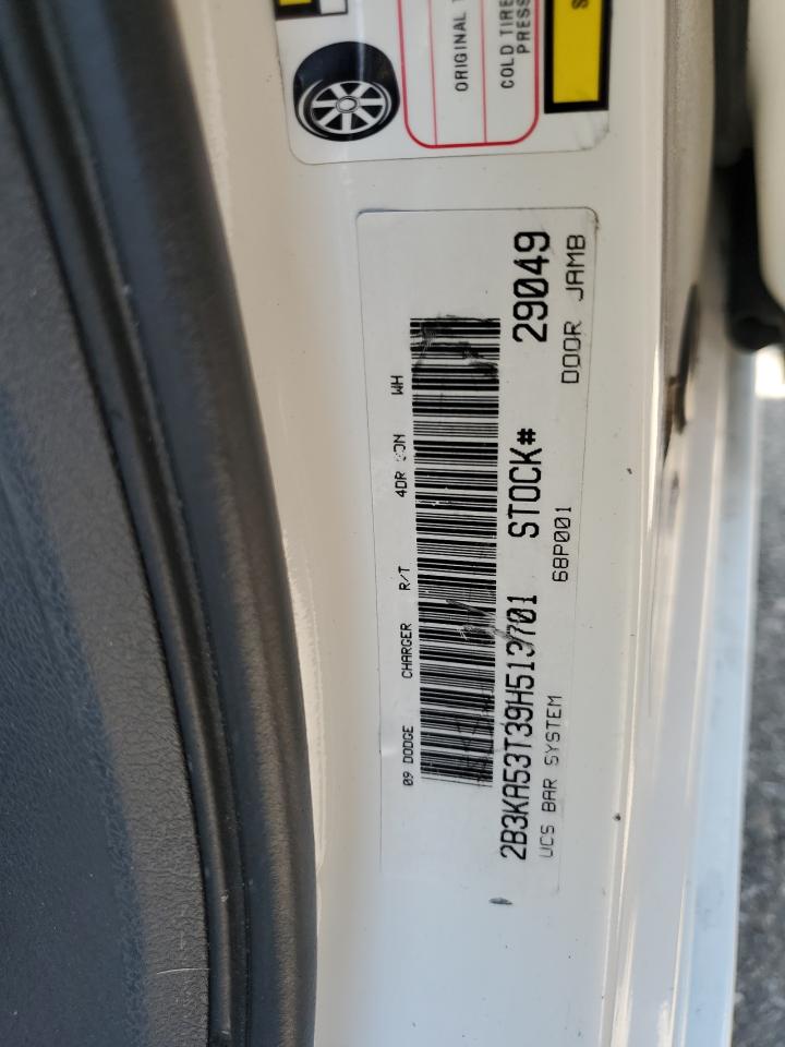 2009 Dodge Charger R/T VIN: 2B3KA53T39H513701 Lot: 68700635