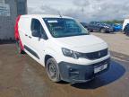 2020 PEUGEOT PARTNER PROFESSIONAL L2 B  for sale at Copart PETERLEE