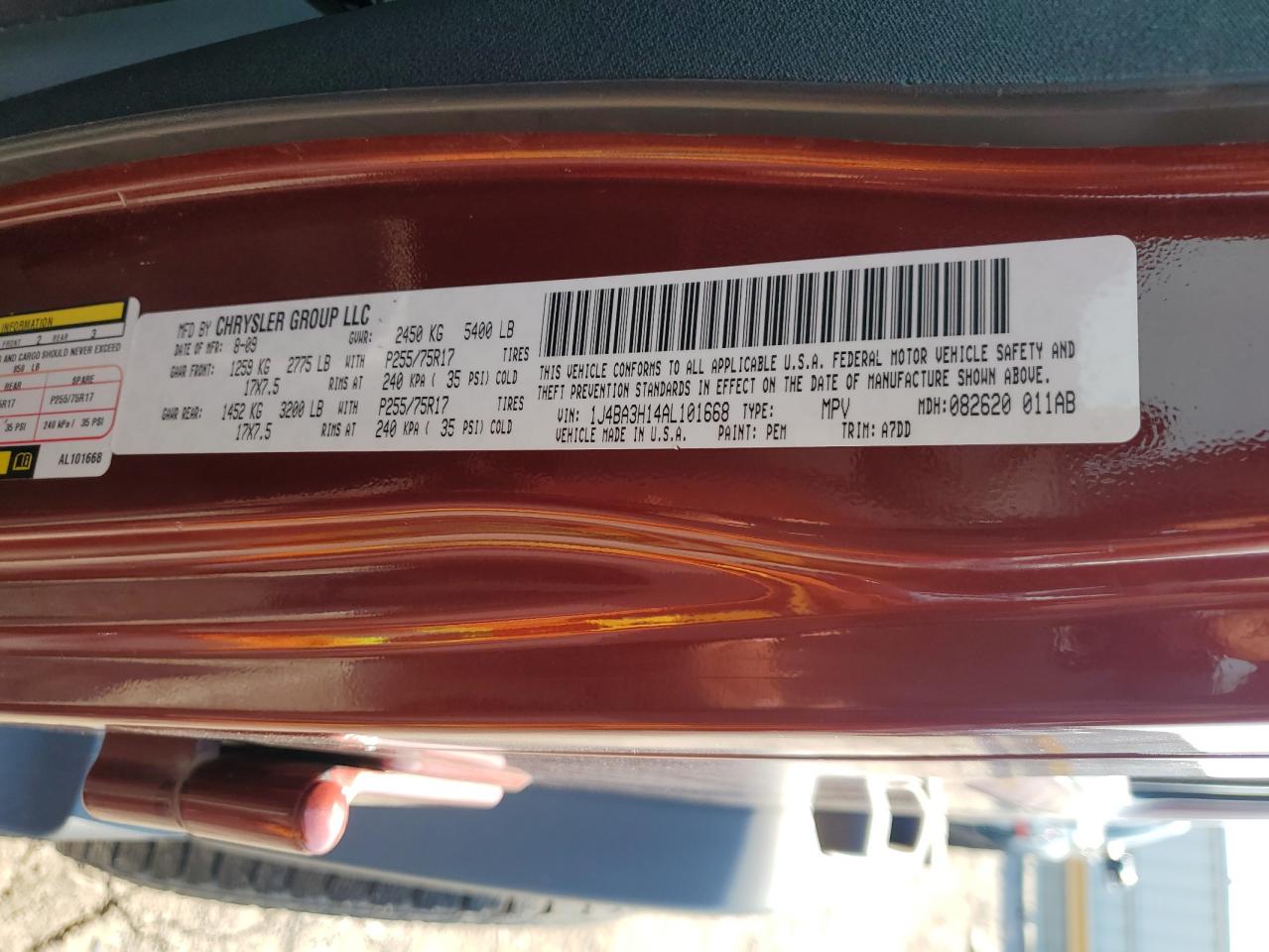 2010 Jeep Wrangler Unlimited Sport VIN: 1J4BA3H14AL101668 Lot: 67396705