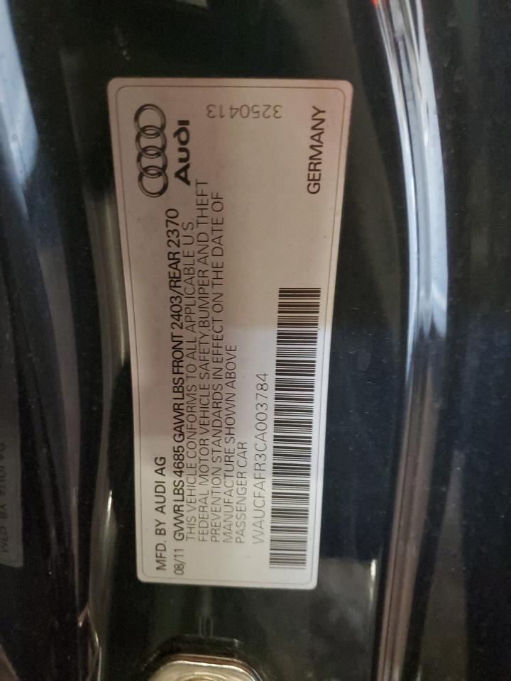 2012 Audi A5 Premium VIN: WAUCFAFR3CA003784 Lot: 70474165