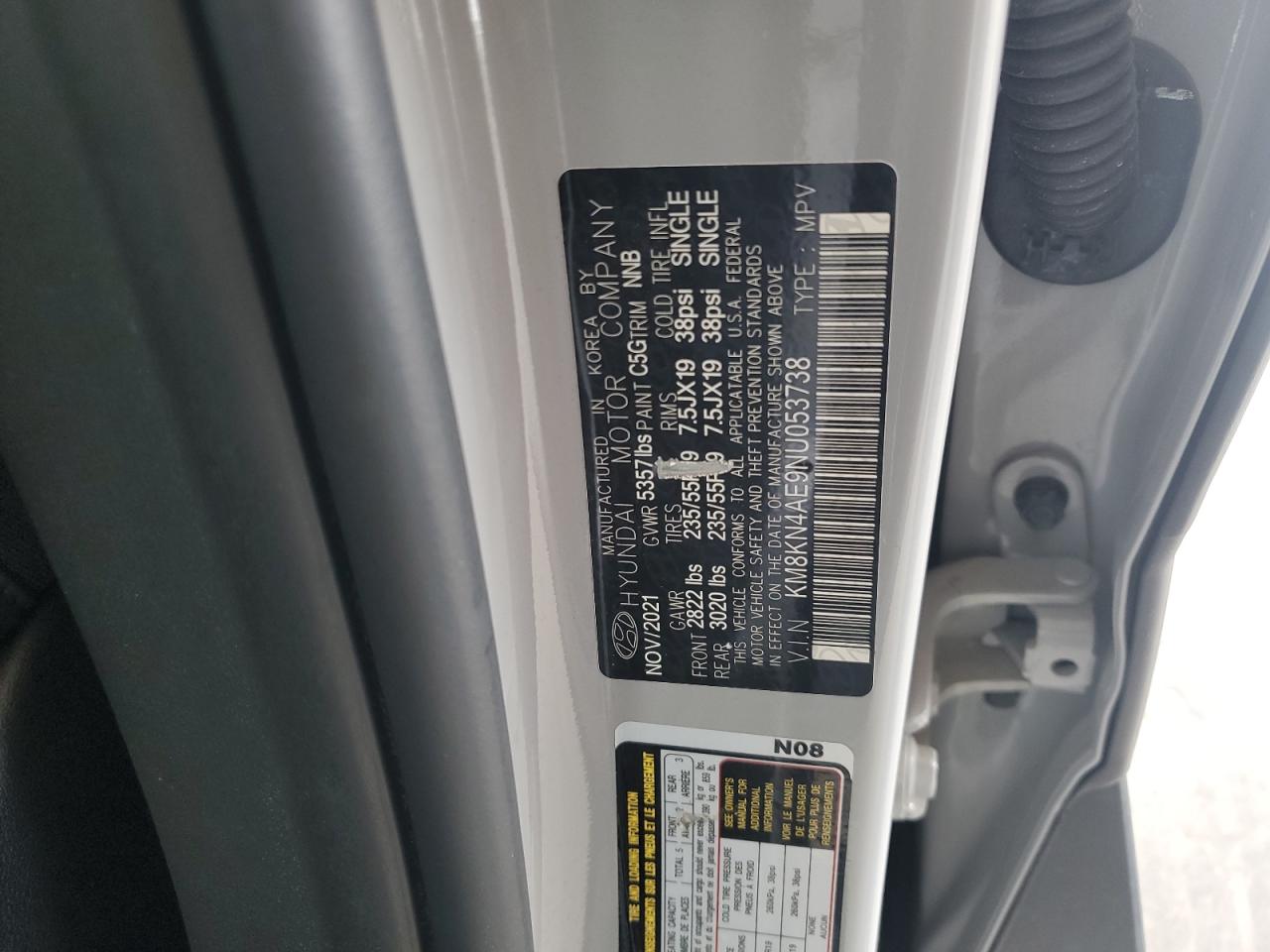 2022 Hyundai Ioniq 5 Sel VIN: KM8KN4AE9NU053738 Lot: 67992845