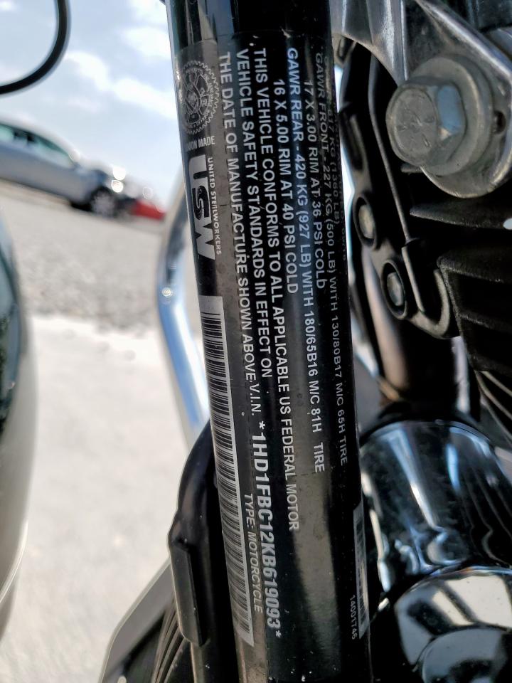 2019 Harley-Davidson Flhr VIN: 1HD1FBC12KB619093 Lot: 69972635