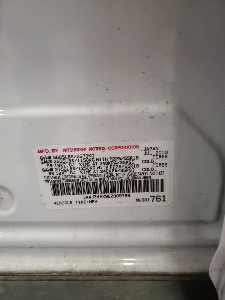 2014 Mitsubishi Outlander Gt VIN: JA4JZ4AX9EZ009788 Lot: 68002375