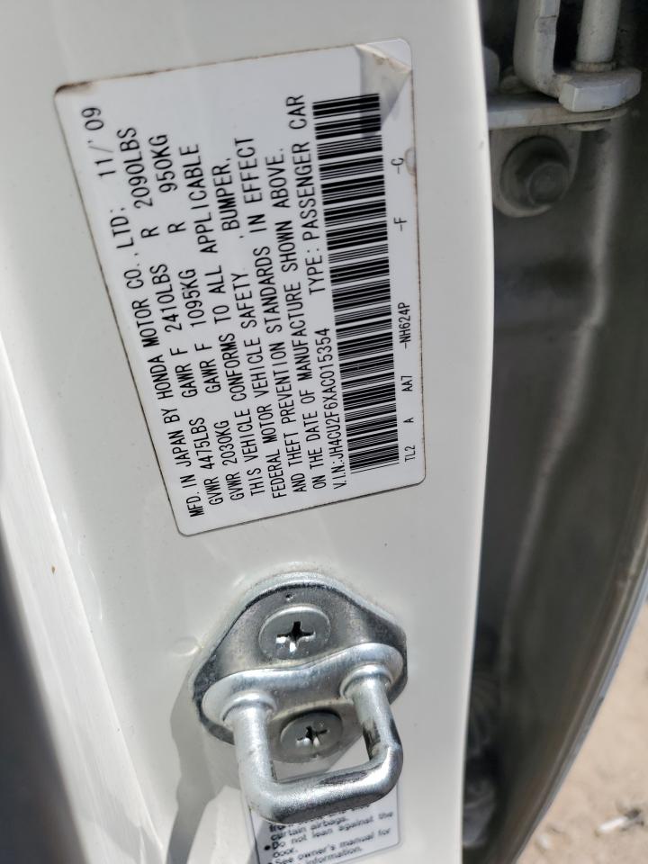 2010 Acura Tsx VIN: JH4CU2F6XAC015354 Lot: 69553825
