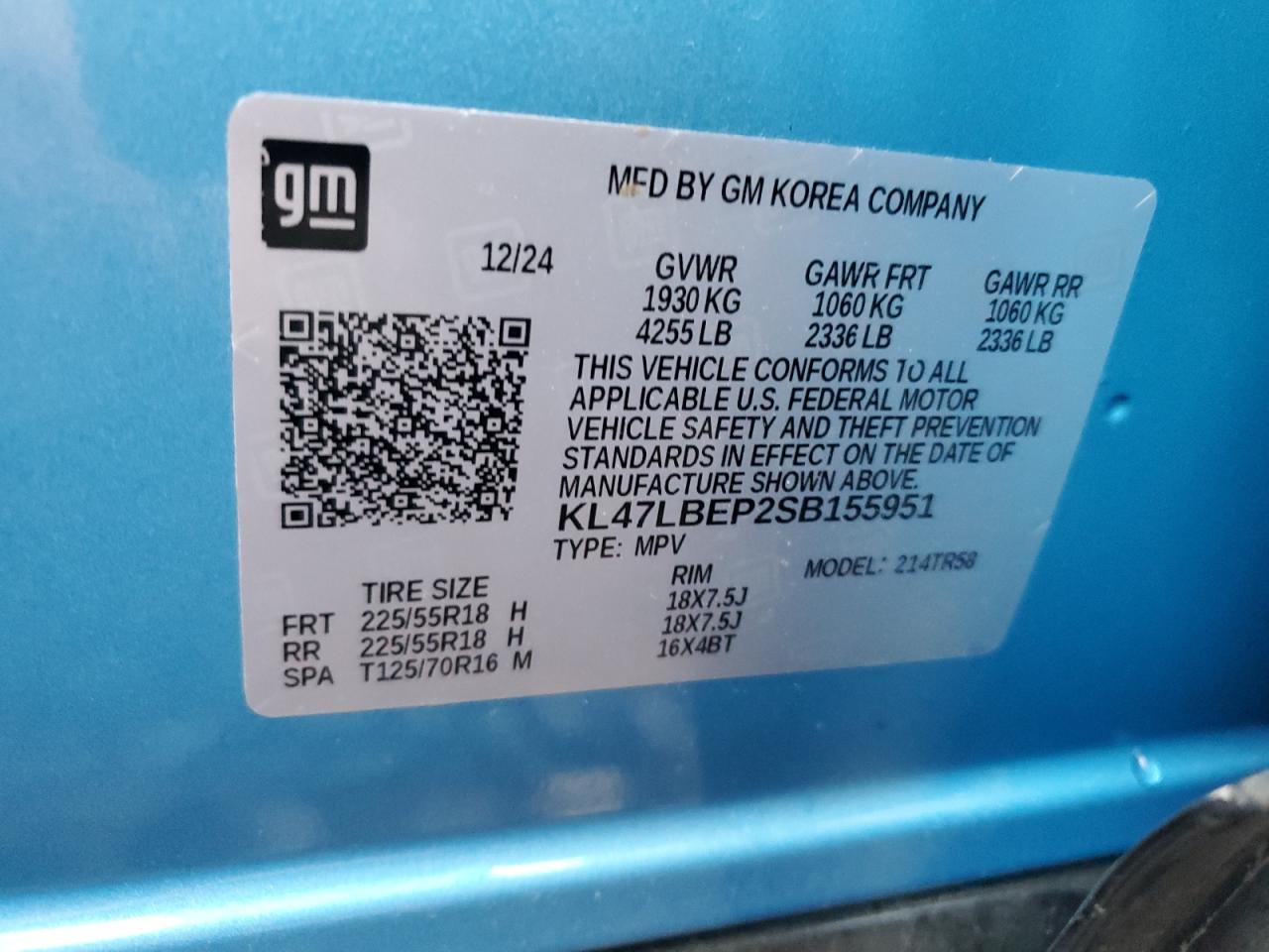 2025 Buick Envista Sport Touring VIN: KL47LBEP2SB155951 Lot: 69811715