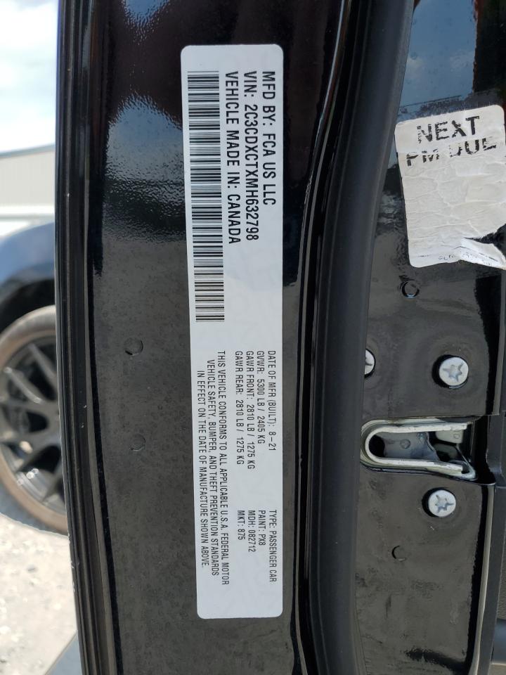 2021 Dodge Charger R/T VIN: 2C3CDXCTXMH632798 Lot: 69638915