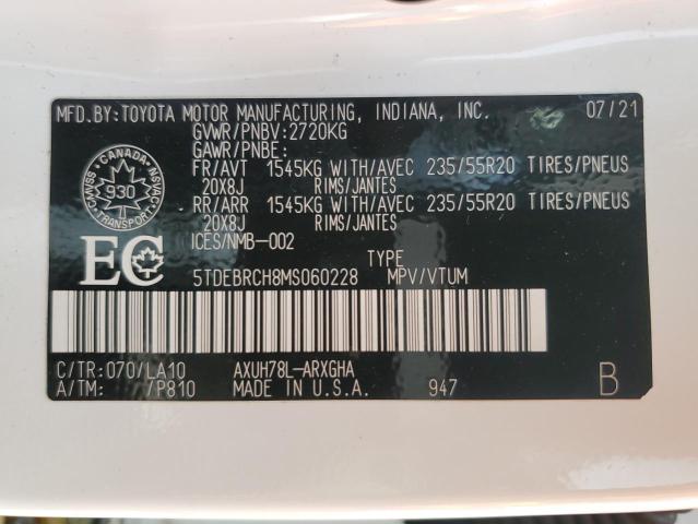 2021 TOYOTA HIGHLANDER HYBRID PLATINUM  