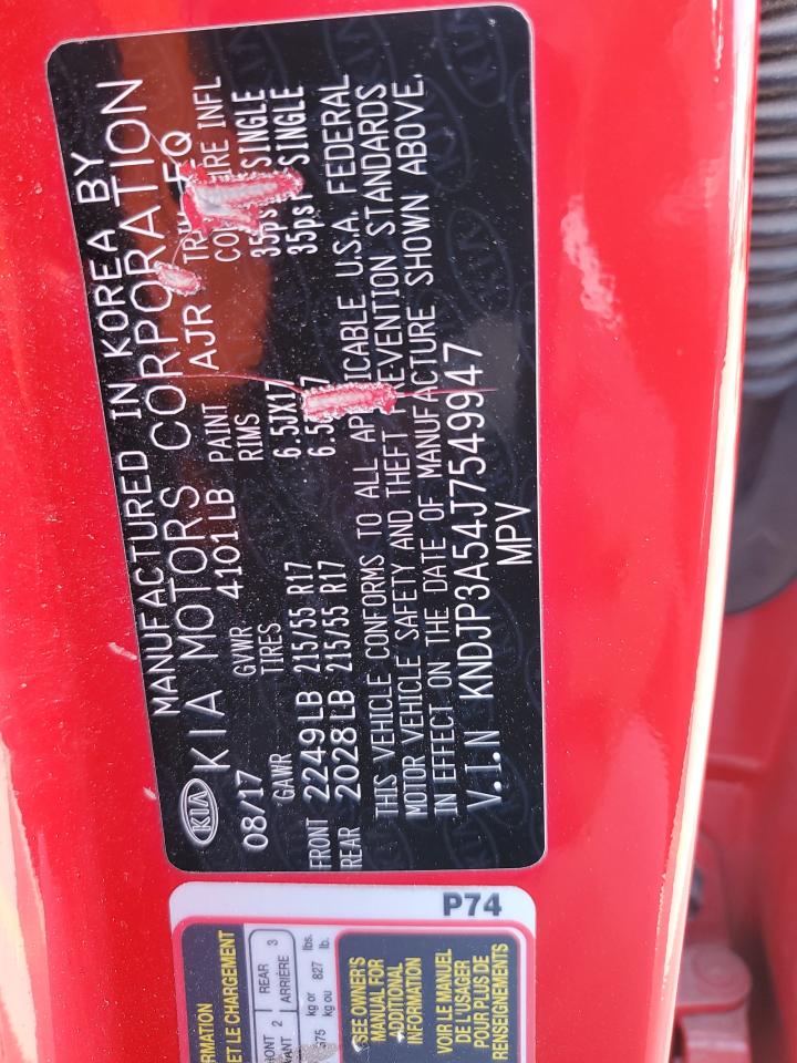 2018 Kia Soul + VIN: KNDJP3A54J7549947 Lot: 70384795