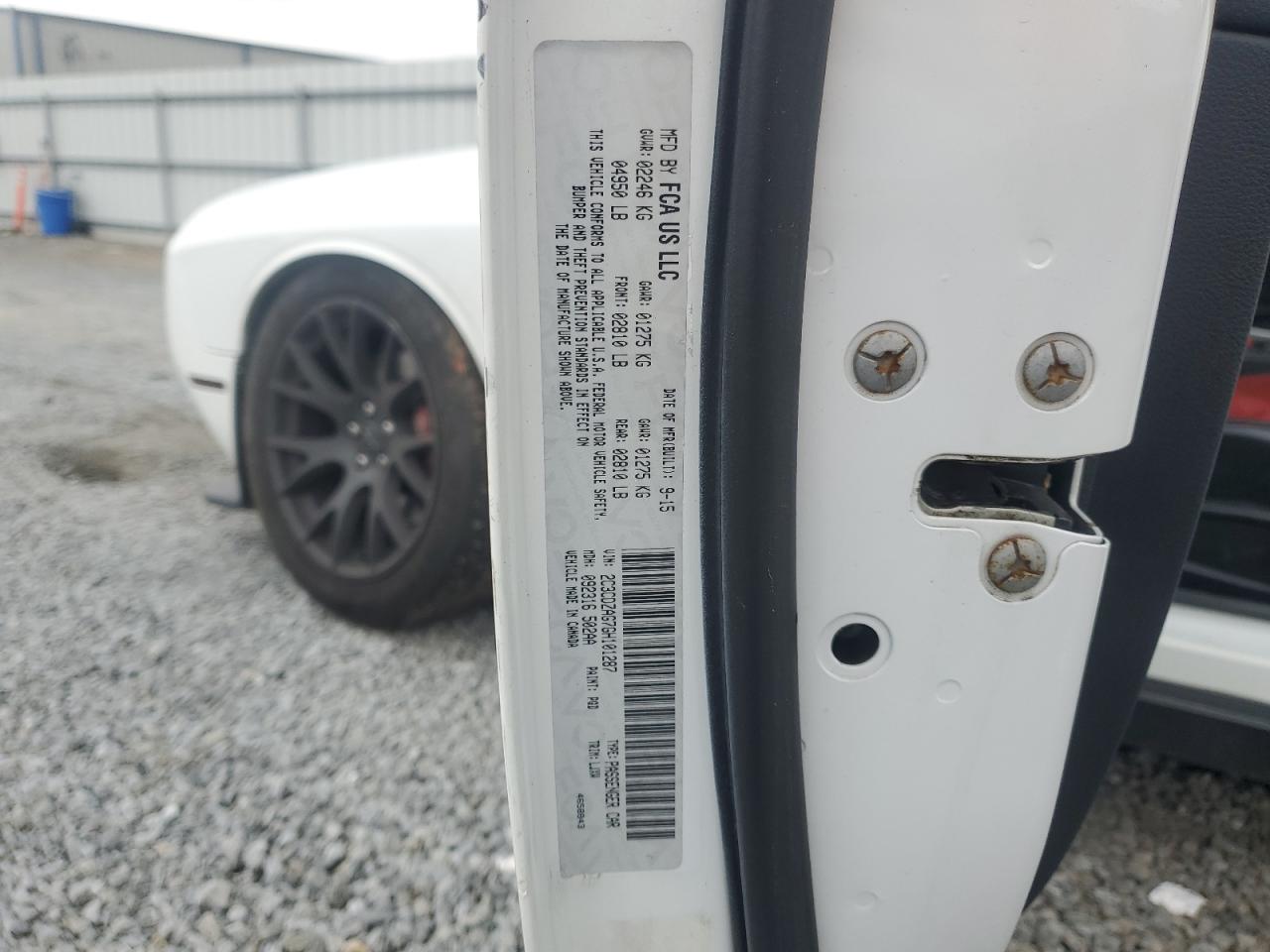 2016 Dodge Challenger R/T Scat Pack VIN: 2C3CDZFJ0GH317194 Lot: 67985695