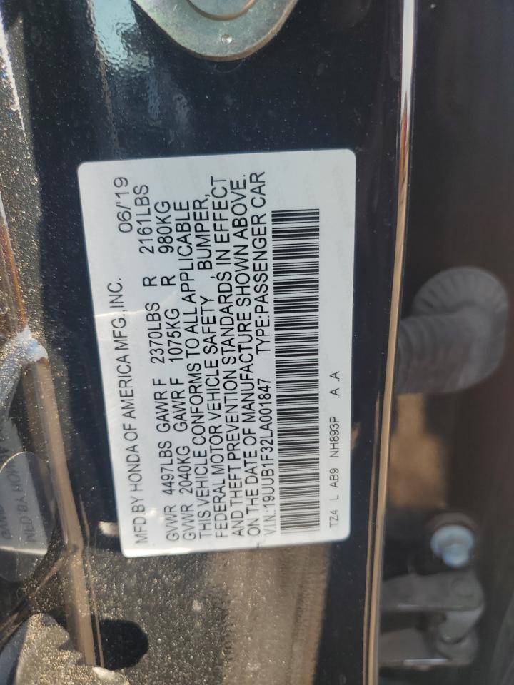 2020 Acura Tlx VIN: 19UUB1F32LA001847 Lot: 68296115