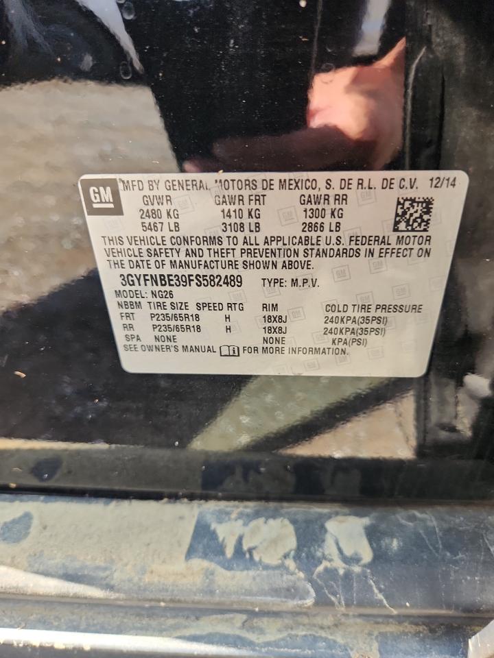 2015 Cadillac Srx Luxury Collection VIN: 3GYFNBE39FS582489 Lot: 67685655