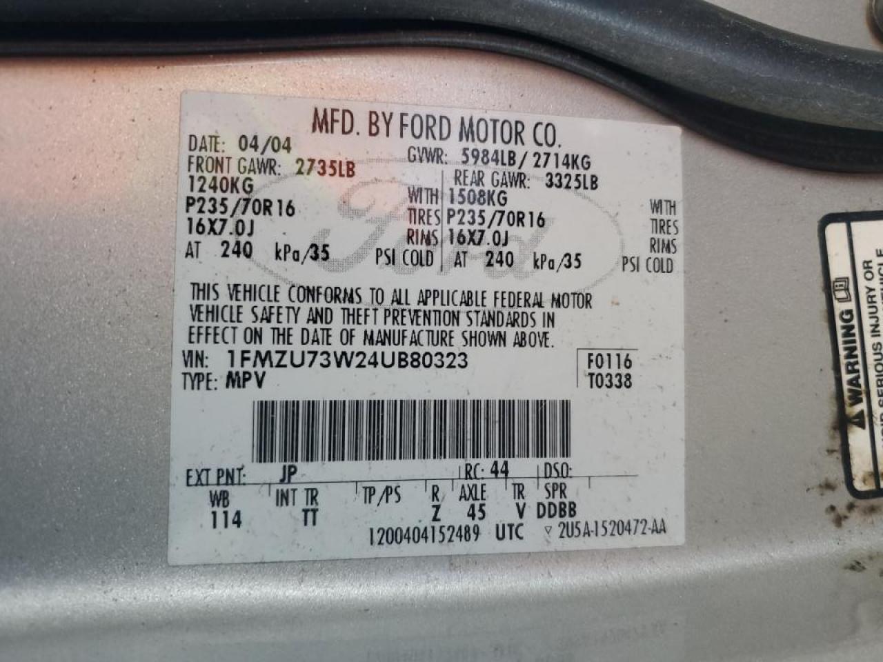 2004 Ford Explorer Xlt VIN: 1FMZU73W24UB80323 Lot: 69844485