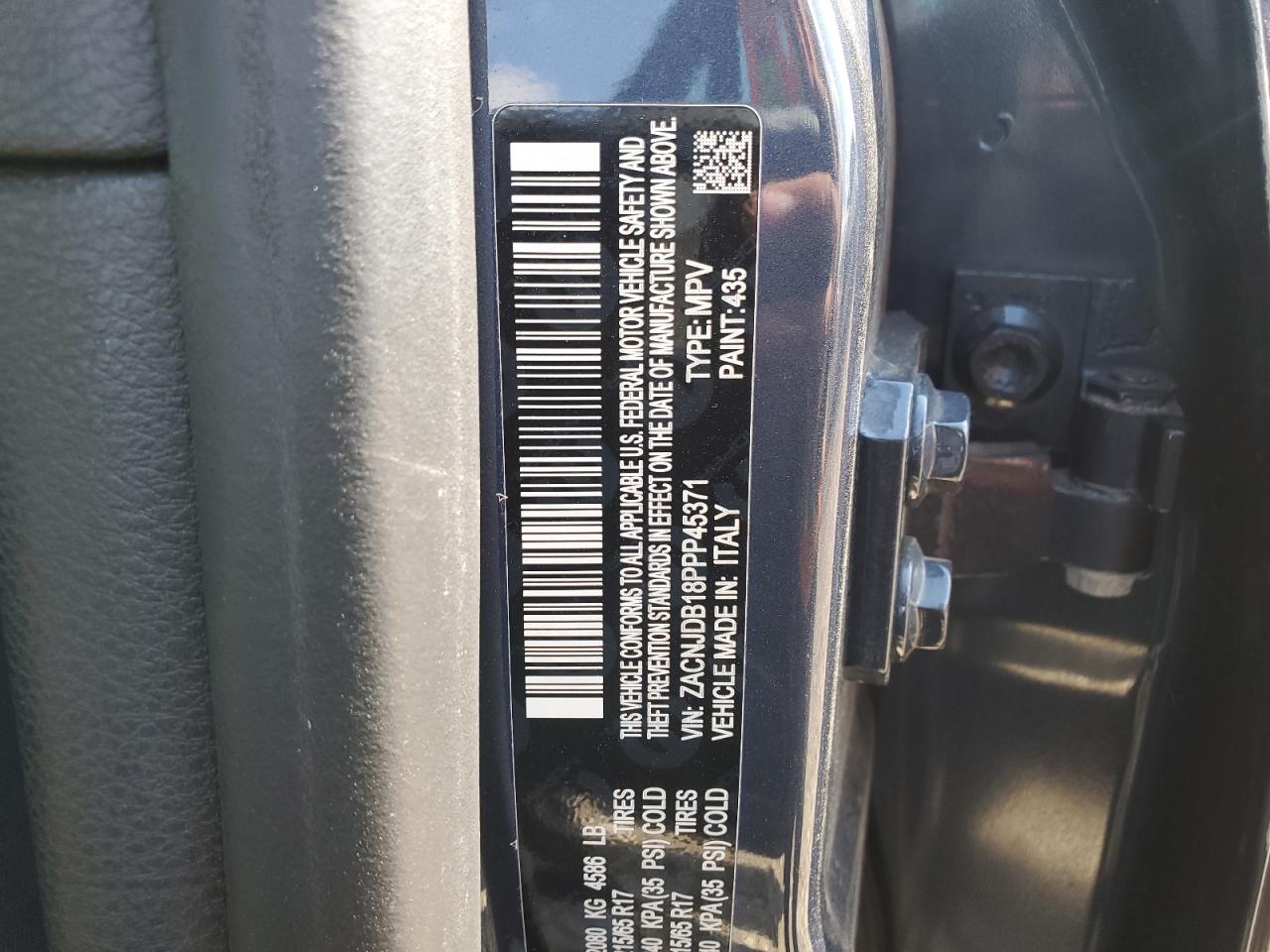 2023 Jeep Renegade Latitude VIN: ZACNJDB18PPP45371 Lot: 69416475