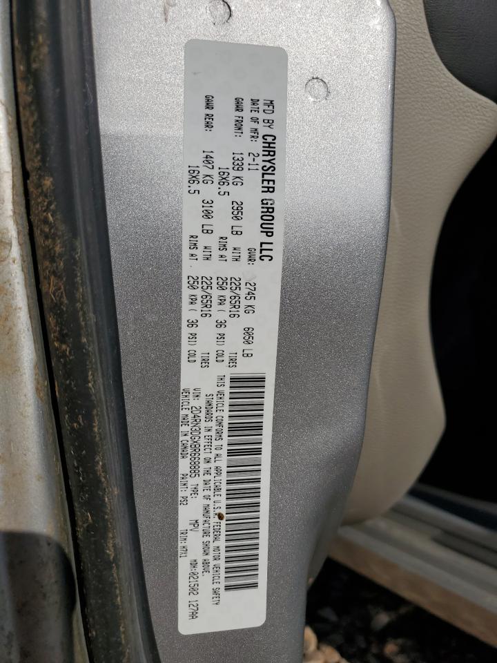 2011 Dodge Grand Caravan Mainstreet VIN: 2D4RN3DGXBR668885 Lot: 68540655