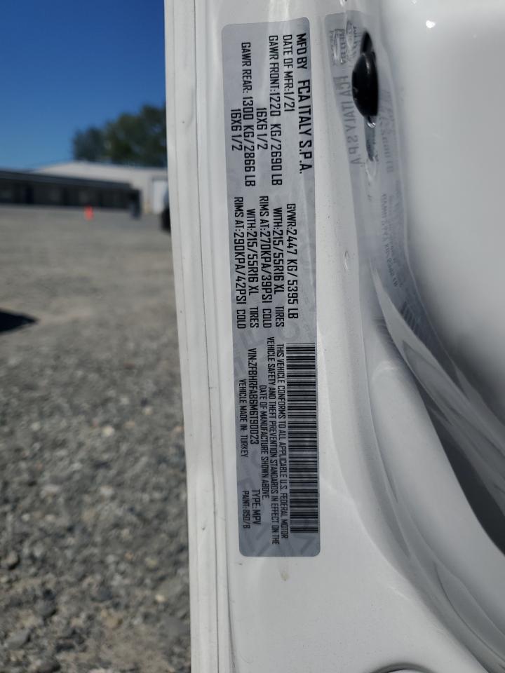 2021 Ram Promaster City VIN: ZFBHRFAB6M6T90023 Lot: 69555485
