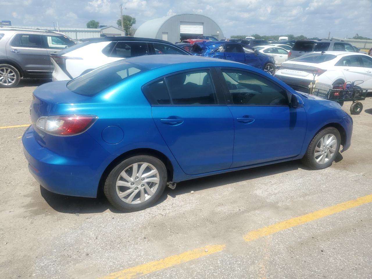 2012 Mazda 3 I blue null gas JM1BL1V74C1698333 photo #4