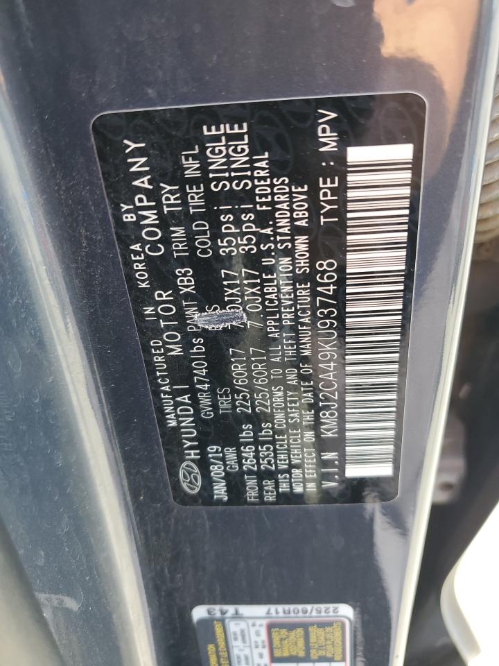 KM8J2CA49KU937468 2019 Hyundai Tucson Se