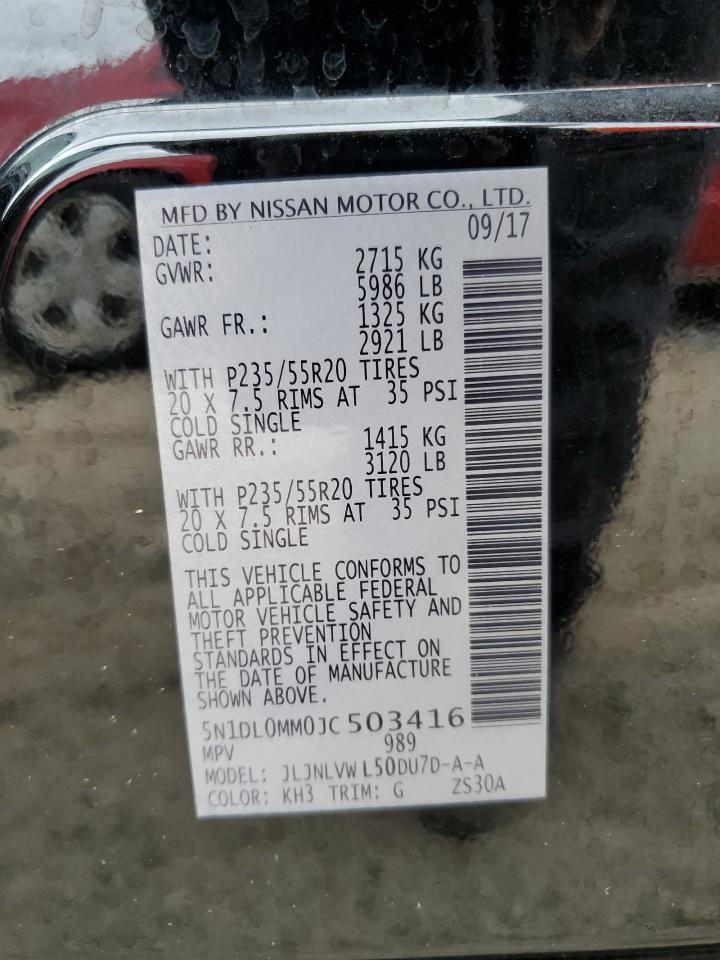 2018 Infiniti Qx60 VIN: 5N1DL0MM0JC503416 Lot: 70102325