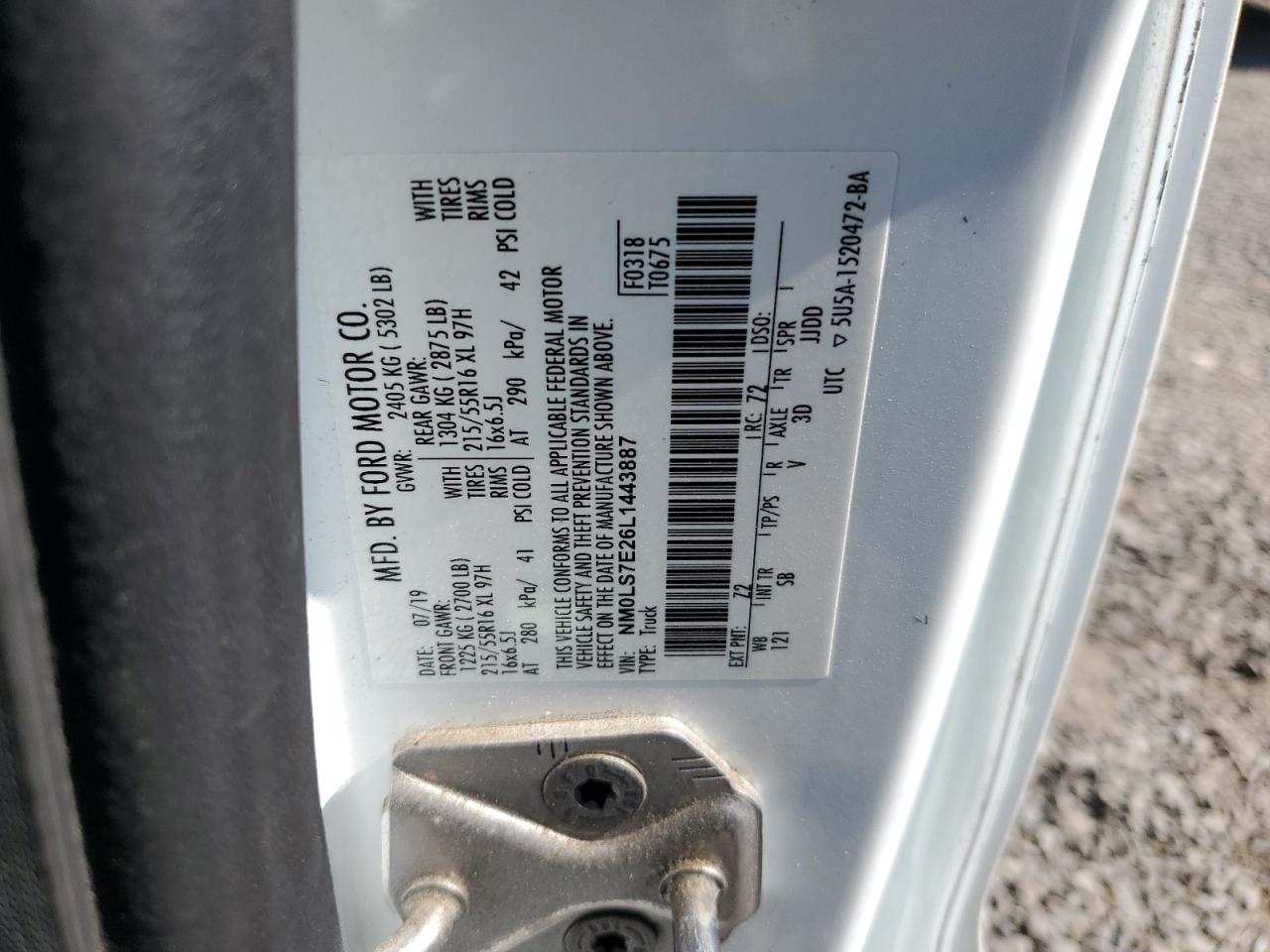 2020 Ford Transit Connect Xl VIN: NM0LS7E26L1443887 Lot: 68098165