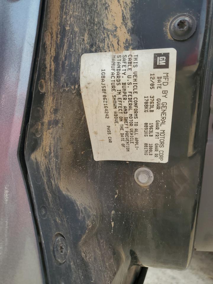 2006 Saturn Ion Level 2 VIN: 1G8AJ58F06Z164242 Lot: 66483195