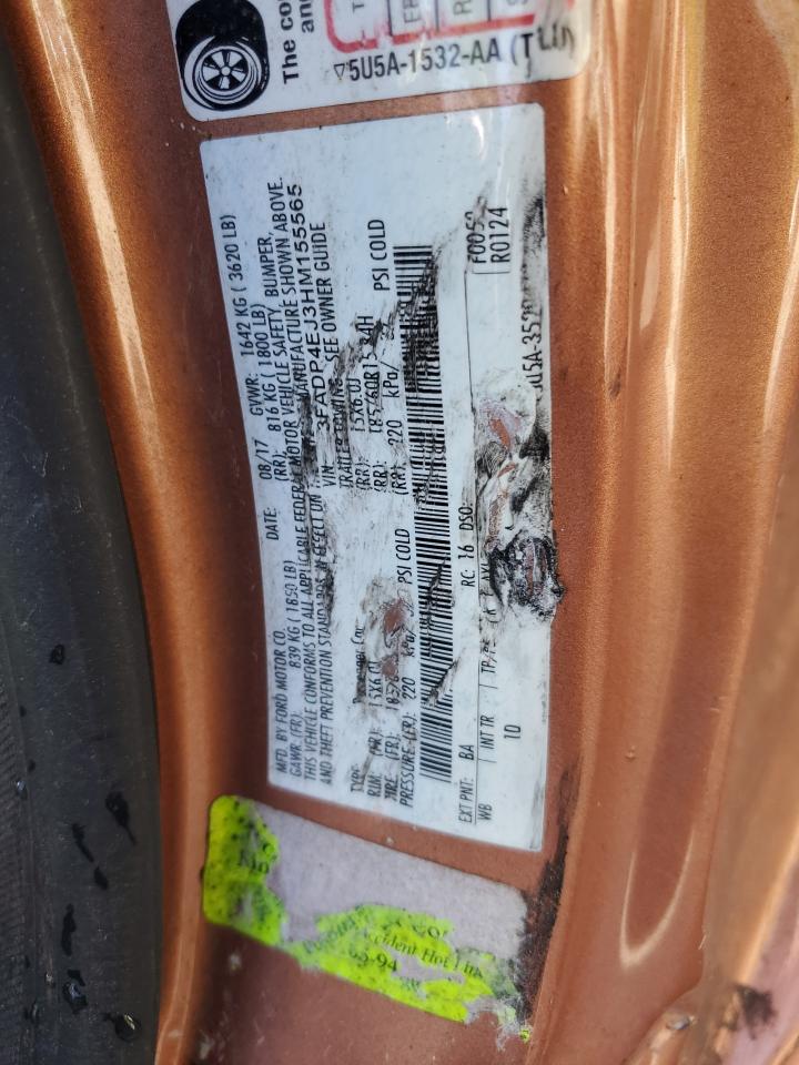 2017 Ford Fiesta Se VIN: 3FADP4EJ3HM155565 Lot: 70253485