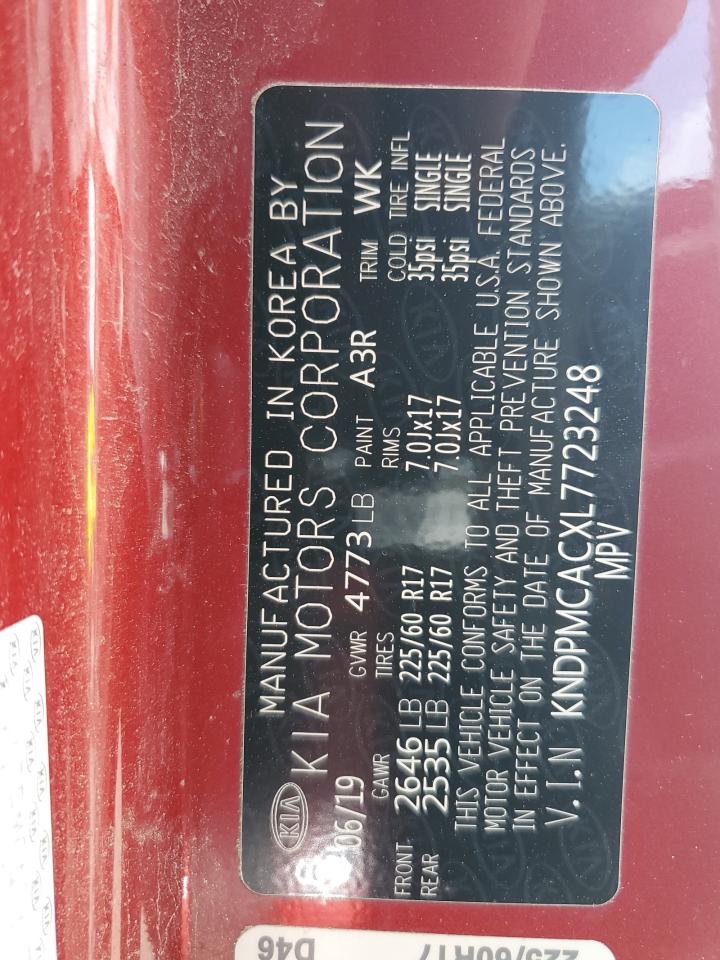 2020 Kia Sportage Lx VIN: KNDPMCACXL7723248 Lot: 69113965