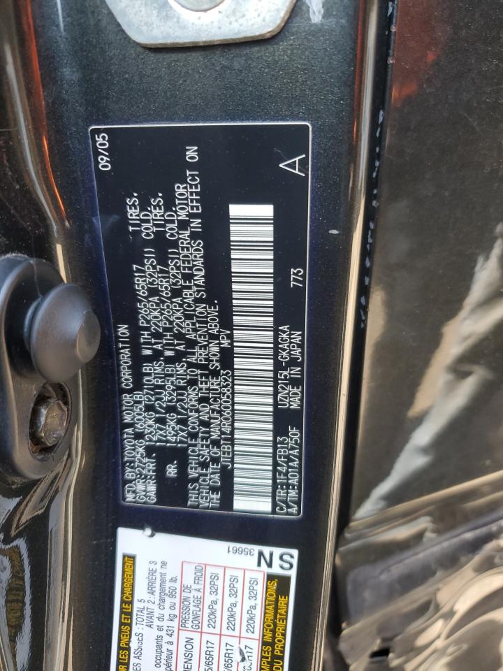 2006 Toyota 4Runner Sr5 VIN: JTEBT14R060058323 Lot: 64810195