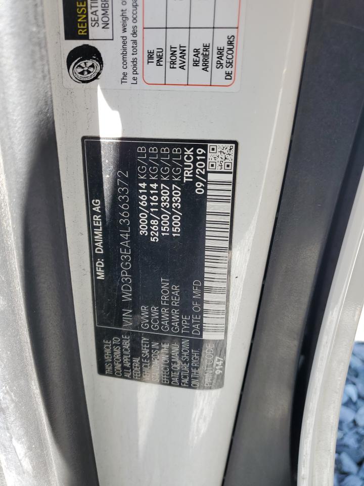 2020 Mercedes-Benz Metris VIN: WD3PG3EA4L3663372 Lot: 68528305