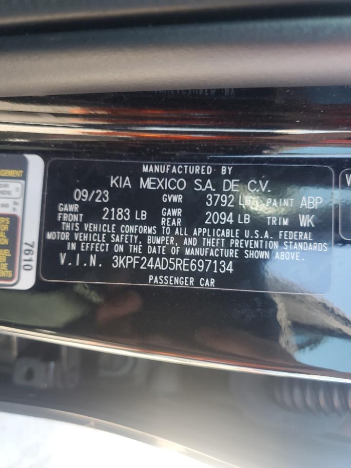 2024 Kia Forte Lx VIN: 3KPF24AD5RE697134 Lot: 70572335